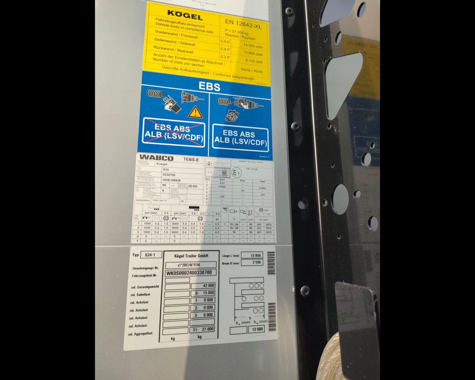 Altri marchi KOEGEL S24-1 CARGO SEM. CENTINATO ALLA FRANCESE - AUTO INDUSTRIALE BERGAMASCA