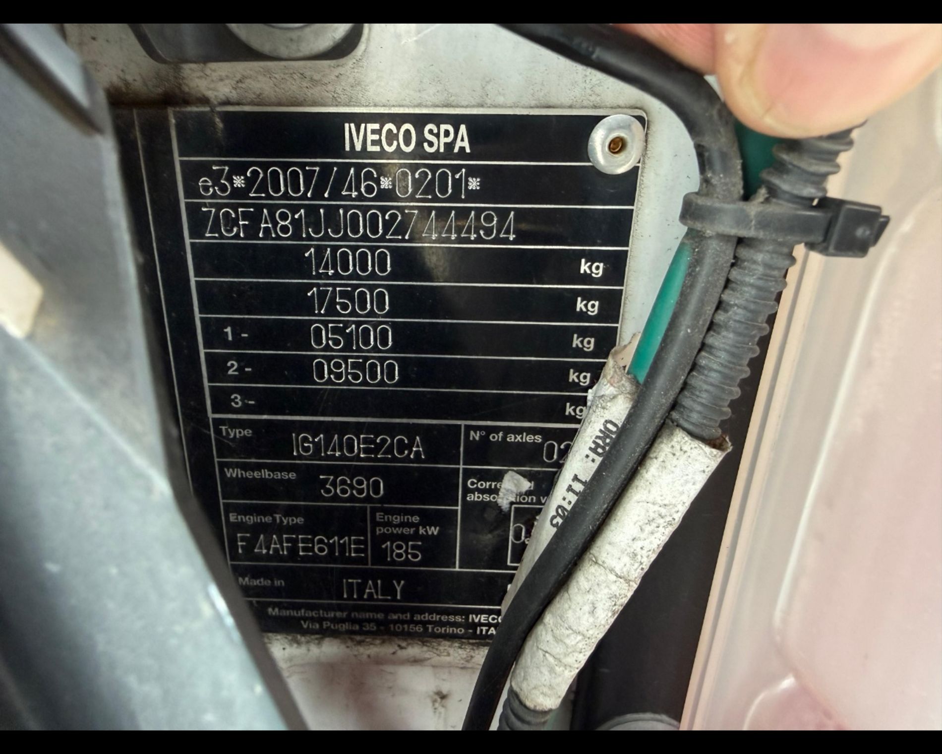 IVECO ML140E25P CAB. CC TB P.3690 6M E6E MY15 - AUTO INDUSTRIALE BERGAMASCA